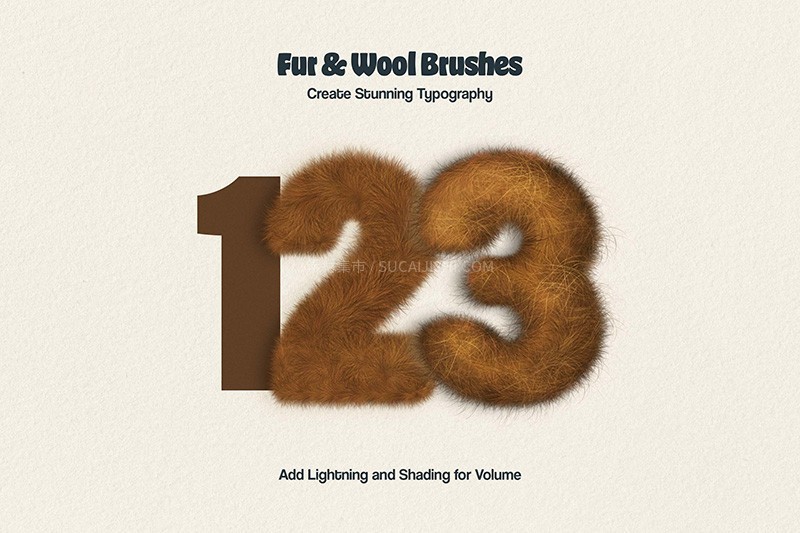 12支卡通动物毛发笔刷(Procreate/PS/AI/Affinity)